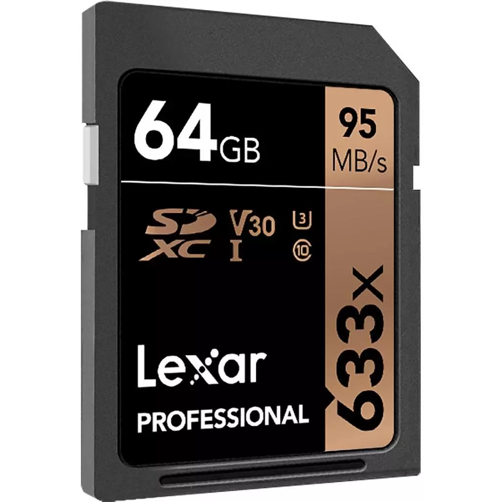 Карта памяти Lexar 64GB SDXC class 10 UHS-I U3 V30 633x Professional (LSD64GCB633) - 1 Карта памяти Lexar 64GB SDXC class 10 UHS-I U3 V30 633x Professional (LSD64GCB633) - 1
