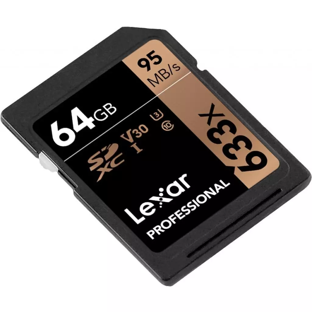 Карта памяти Lexar 64GB SDXC class 10 UHS-I U3 V30 633x Professional (LSD64GCB633) - 2 Карта памяти Lexar 64GB SDXC class 10 UHS-I U3 V30 633x Professional (LSD64GCB633) - 2