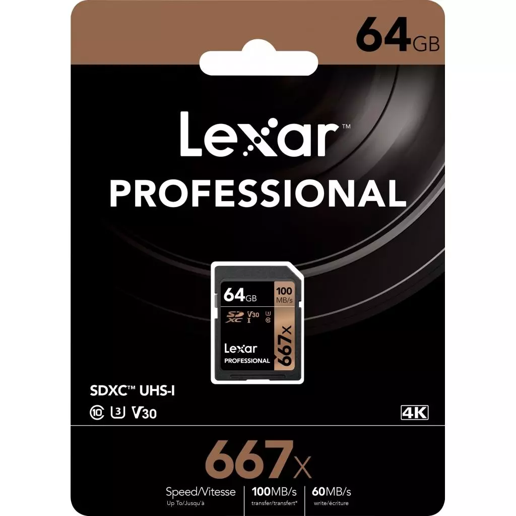 Карта памяти Lexar 64GB SDXC class 10 UHS-I U3 V30 667x Professional (LSD0667064G-BNNNG) - 2 Карта памяти Lexar 64GB SDXC class 10 UHS-I U3 V30 667x Professional (LSD0667064G-BNNNG) - 2