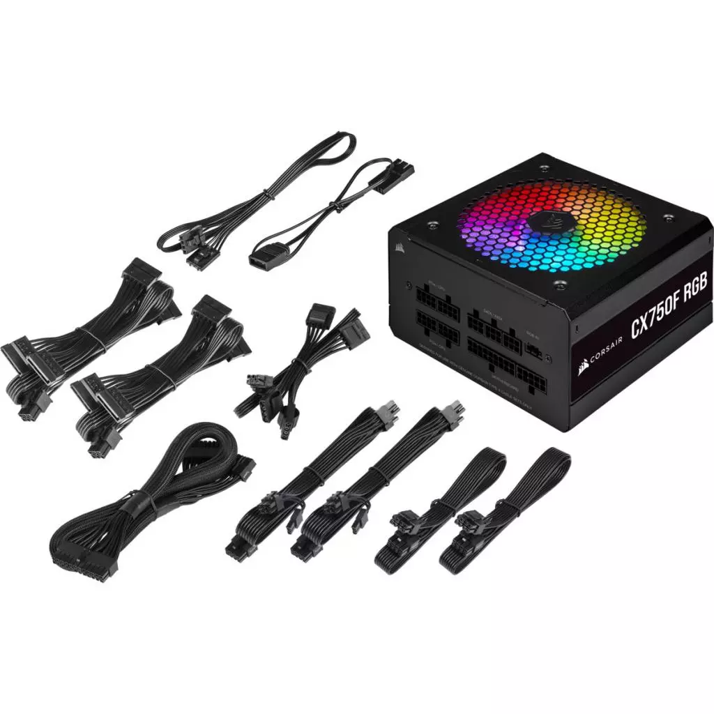 Блок питания Corsair 750W CX750F RGB (CP-9020218-EU) - 9 Блок питания Corsair 750W CX750F RGB (CP-9020218-EU) - 9