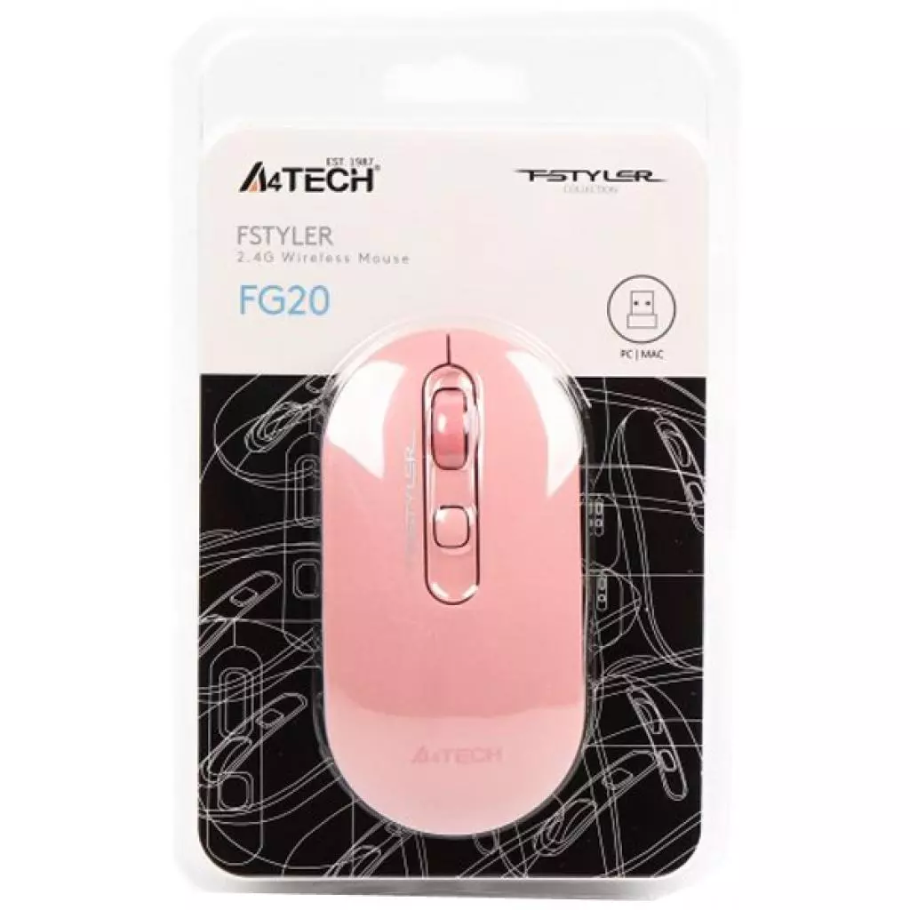 Мышка A4Tech FG20 Pink - 4 Мышка A4Tech FG20 Pink - 4