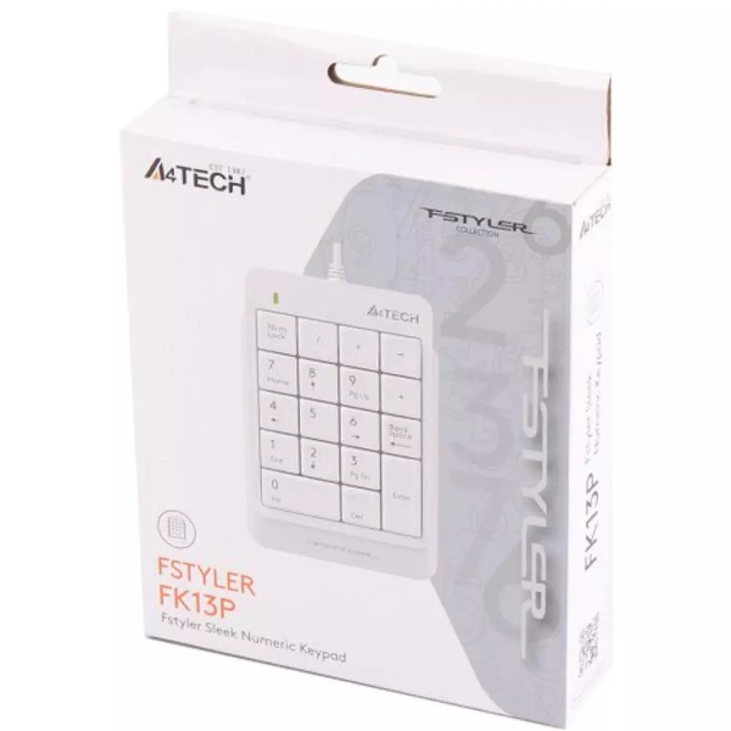 Клавиатура A4Tech K13P Fstyler Numeric Keypad White (FK13P (White)) - 4 Клавиатура A4Tech K13P Fstyler Numeric Keypad White (FK13P (White)) - 4