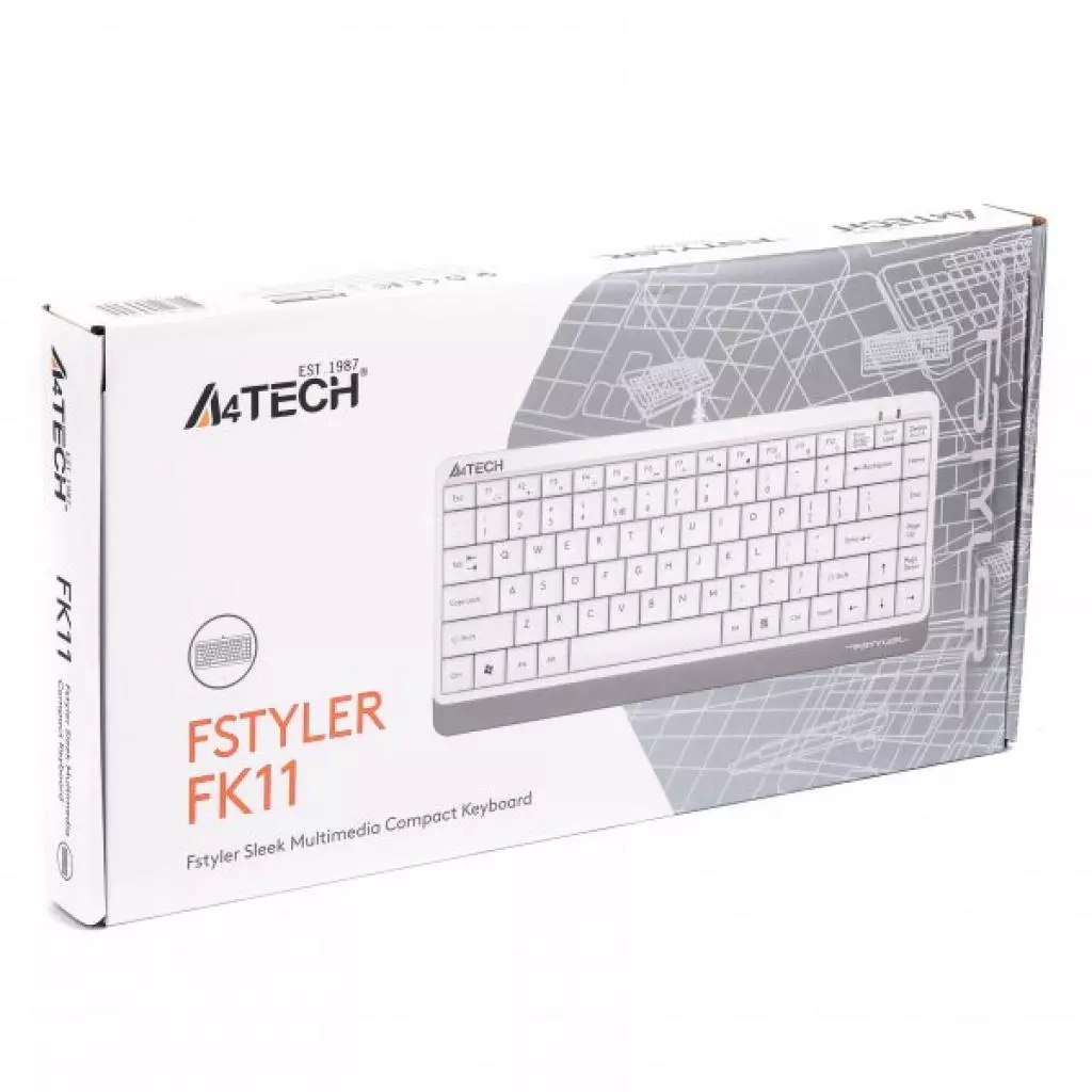 Клавиатура A4Tech FK11 Fstyler Compact Size USB White (FK11 USB (White)) - 3 Клавиатура A4Tech FK11 Fstyler Compact Size USB White (FK11 USB (White)) - 3