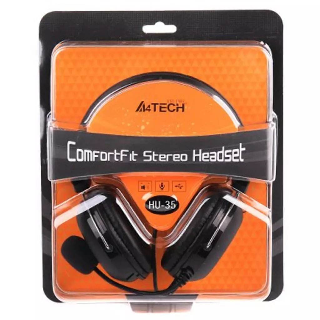 Наушники A4Tech HU-35 Black - 3 Наушники A4Tech HU-35 Black - 3
