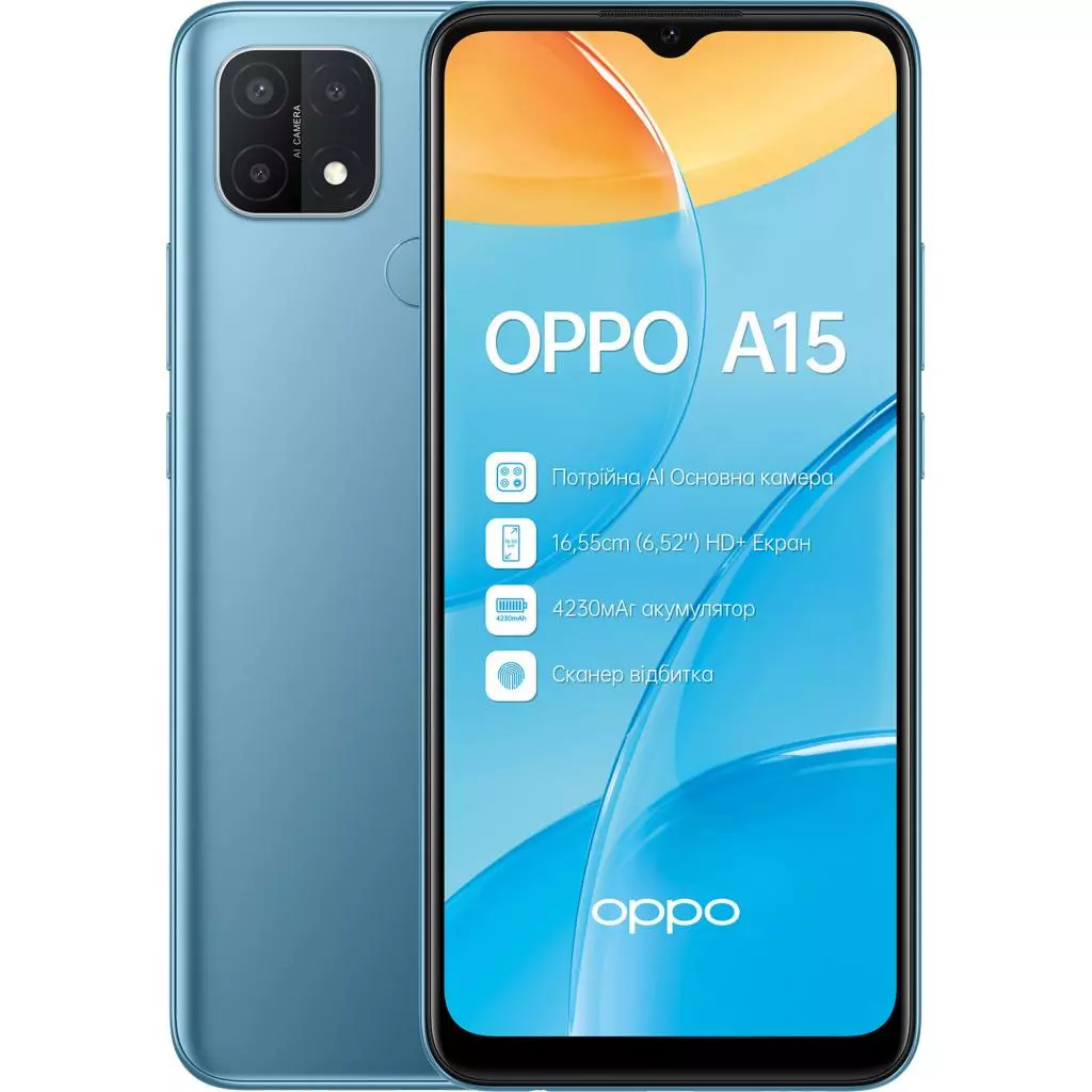 Мобильный телефон Oppo A15 2/32GB Mystery Blue (OFCPH2185_BLUE_2/32) - 10 Мобильный телефон Oppo A15 2/32GB Mystery Blue (OFCPH2185_BLUE_2/32) - 10