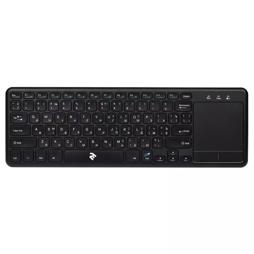 Клавиатура 2E KT100 Touch Wireless Black (2E-KT100WB) - 1 Клавиатура 2E KT100 Touch Wireless Black (2E-KT100WB) - 1