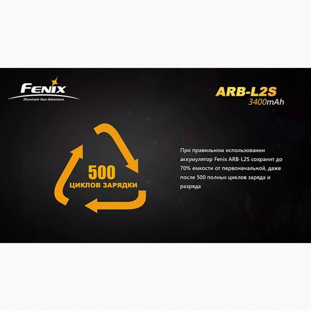 Аккумулятор Fenix 18650 3400 mAh Li-ion (ARB-L2S) - 2 Аккумулятор Fenix 18650 3400 mAh Li-ion (ARB-L2S) - 2