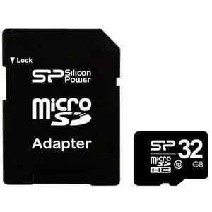 Карта памяти Silicon Power 32Gb microSDHC class 10 (SP032GBSTH010V10-SP)