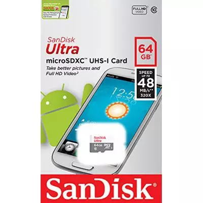 Карта памяти SanDisk 64GB microSDXC Class 10 UHS-I (SDSQUNB-064G-GN3MN) - 2