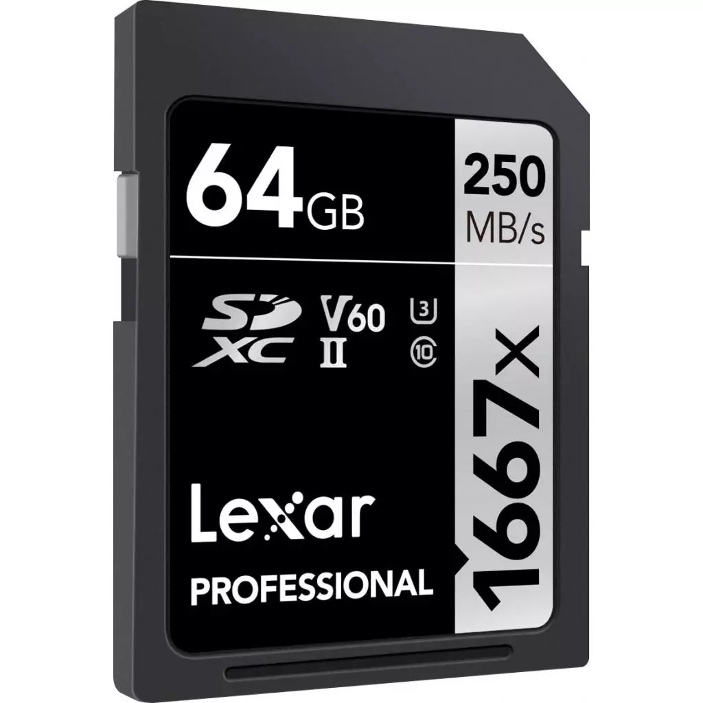 Карта памяти Lexar 64GB SDHC class 10 UHS-II 1667x (LSD64GCB1667) - 1