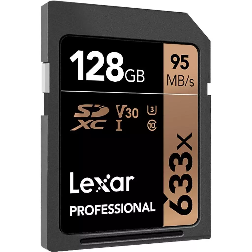 Карта памяти Lexar 128GB SDXC class 10 UHS-I U3 V30 633x Professional (LSD128CB633) - 1 Карта памяти Lexar 128GB SDXC class 10 UHS-I U3 V30 633x Professional (LSD128CB633) - 1