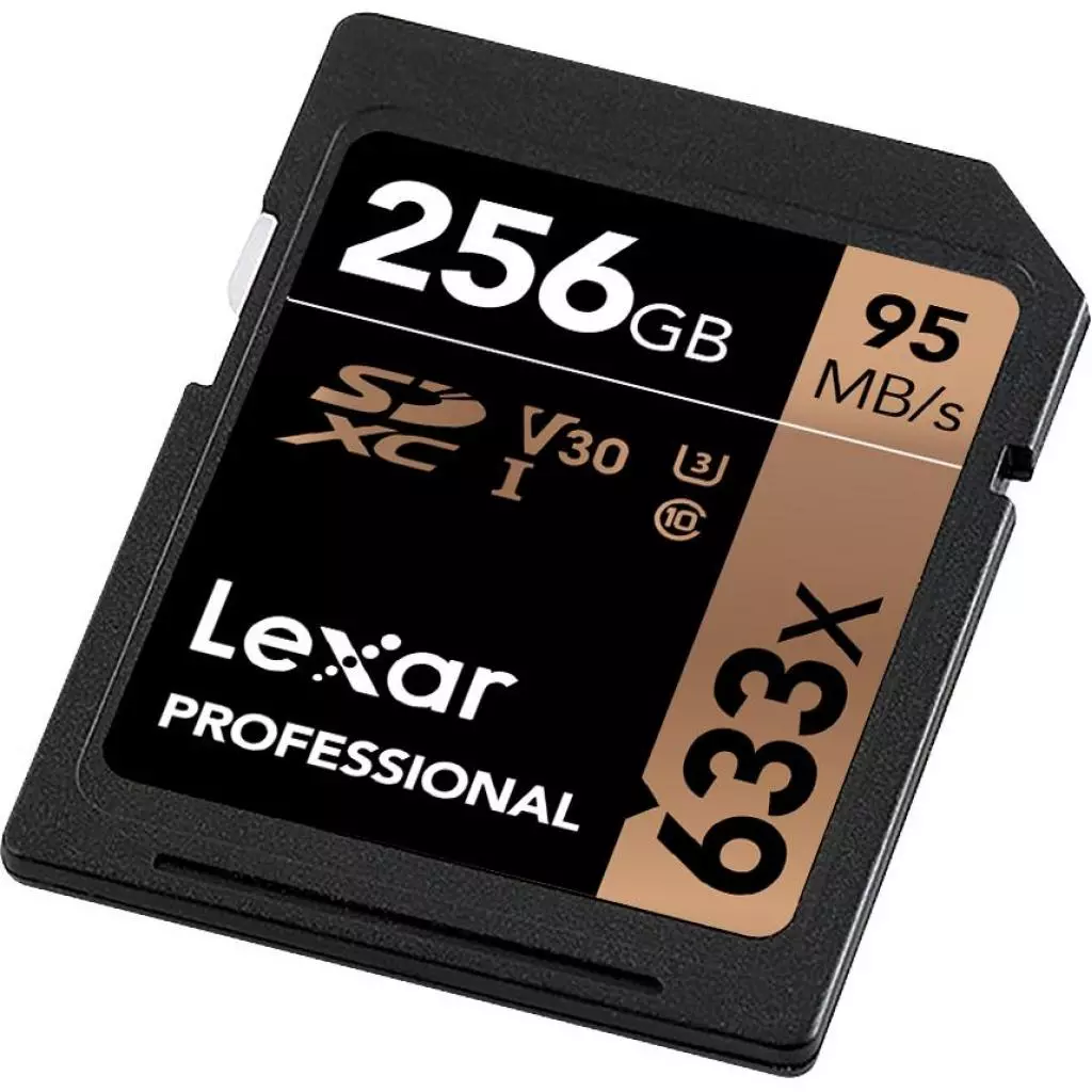 Карта памяти Lexar 256GB SDXC class 10 UHS-I U3 V30 633x Professional (LSD256CB633) - 3 Карта памяти Lexar 256GB SDXC class 10 UHS-I U3 V30 633x Professional (LSD256CB633) - 3