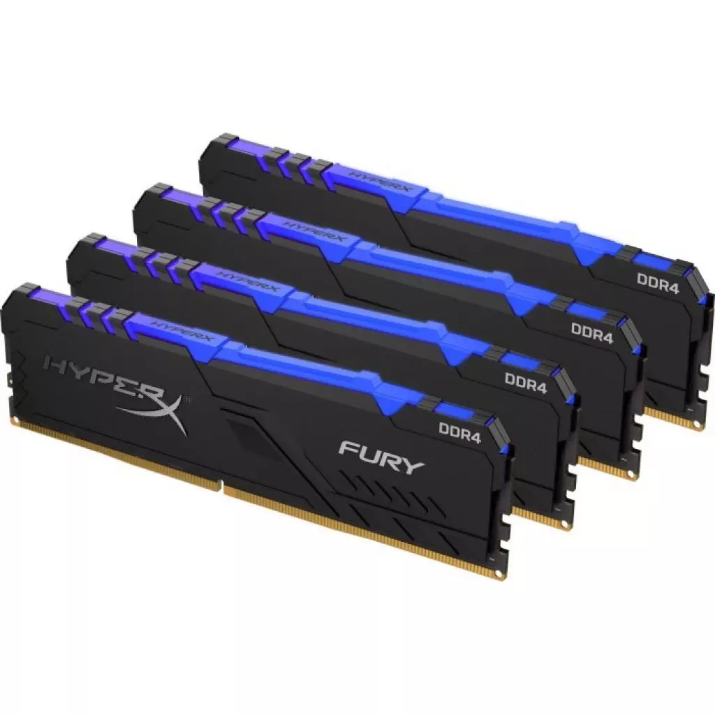 Модуль памяти для компьютера DDR4 128GB (4x32GB) 3200 MHz HyperX Fury RGB Kingston Fury (ex.HyperX) (HX432C16FB3AK4/128) - 1 Модуль памяти для компьютера DDR4 128GB (4x32GB) 3200 MHz HyperX Fury RGB Kingston Fury (ex.HyperX) (HX432C16FB3AK4/128) - 1