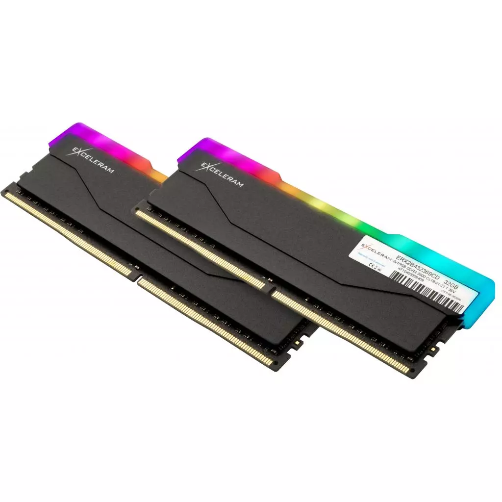Модуль памяти для компьютера DDR4 32GB (2x16GB) 3600 MHz RGB X2 Series Black eXceleram (ERX2B432369CD) - 1 Модуль памяти для компьютера DDR4 32GB (2x16GB) 3600 MHz RGB X2 Series Black eXceleram (ERX2B432369CD) - 1