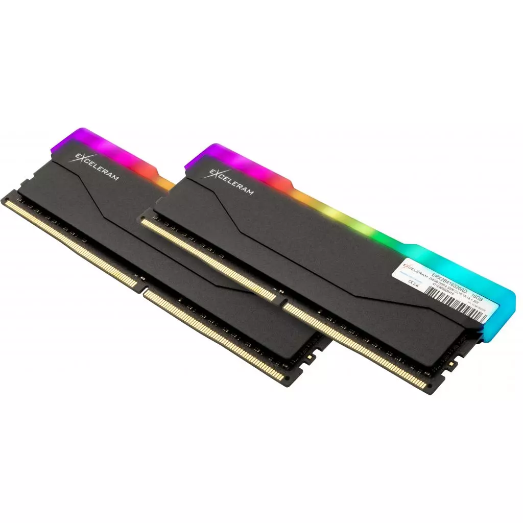 Модуль памяти для компьютера DDR4 16GB (2x8GB) 3200 MHz RGB X2 Series Black eXceleram (ERX2B416326AD) - 1 Модуль памяти для компьютера DDR4 16GB (2x8GB) 3200 MHz RGB X2 Series Black eXceleram (ERX2B416326AD) - 1