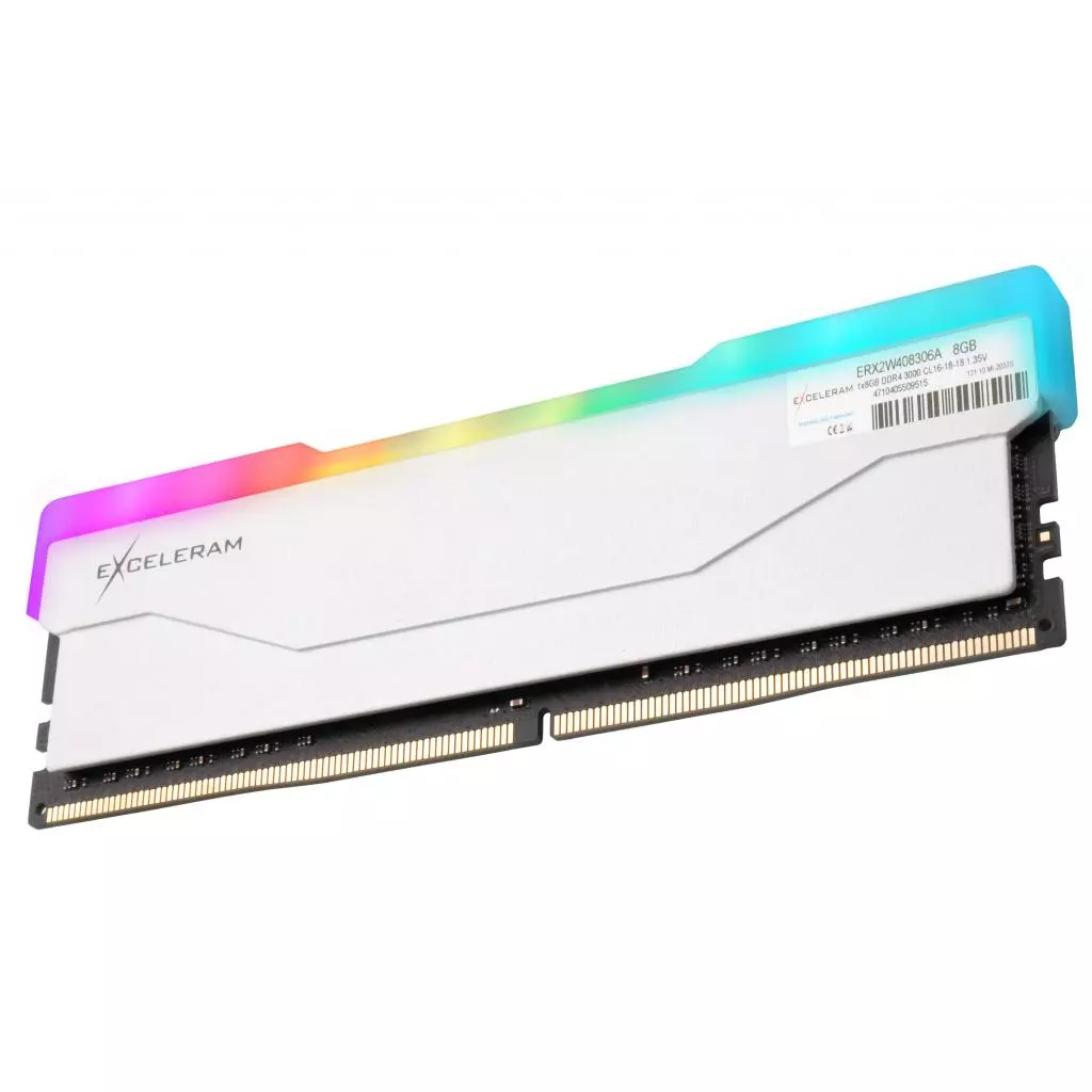 Модуль памяти для компьютера DDR4 8GB 3000 MHz RGB X2 Series White eXceleram (ERX2W408306A) - 1 Модуль памяти для компьютера DDR4 8GB 3000 MHz RGB X2 Series White eXceleram (ERX2W408306A) - 1