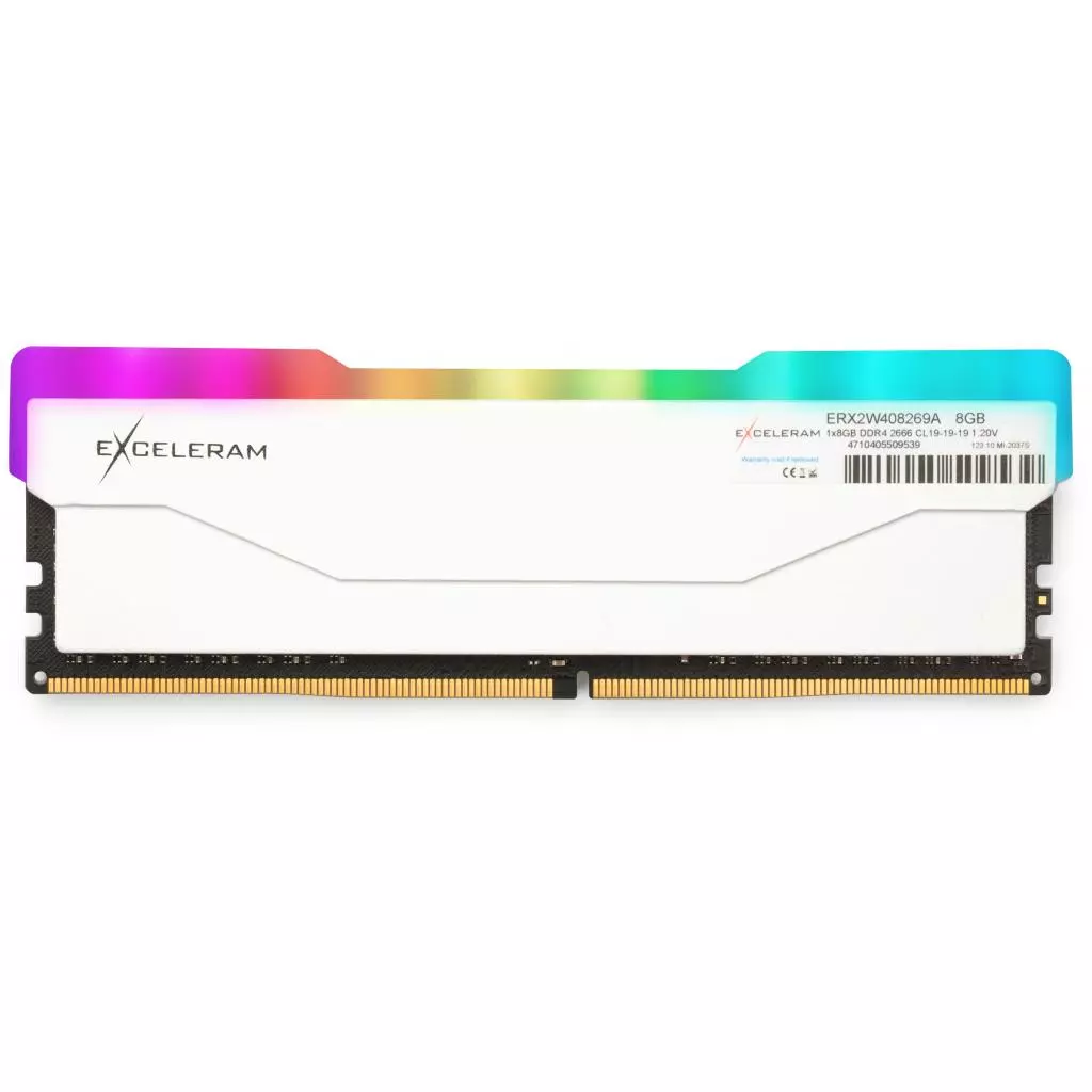 Модуль памяти для компьютера DDR4 8GB 2666 MHz RGB X2 Series White eXceleram (ERX2W408269A)