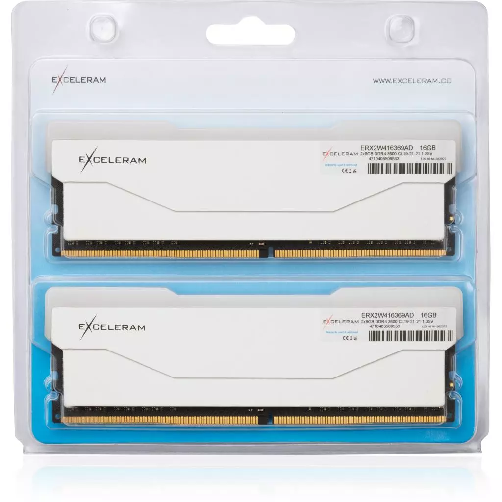 Модуль памяти для компьютера DDR4 16GB (2x8GB) 3600 MHz RGB X2 Series White eXceleram (ERX2W416369AD) - 2 Модуль памяти для компьютера DDR4 16GB (2x8GB) 3600 MHz RGB X2 Series White eXceleram (ERX2W416369AD) - 2
