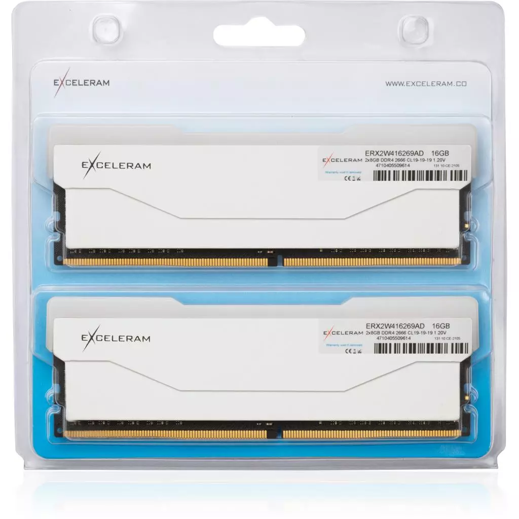 Модуль памяти для компьютера DDR4 16GB (2x8GB) 2666 MHz RGB X2 Series White eXceleram (ERX2W416269AD) - 2 Модуль памяти для компьютера DDR4 16GB (2x8GB) 2666 MHz RGB X2 Series White eXceleram (ERX2W416269AD) - 2