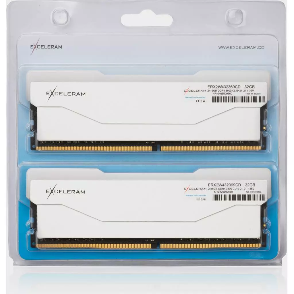 Модуль памяти для компьютера DDR4 32GB (2x16GB) 3600 MHz RGB X2 Series White eXceleram (ERX2W432369CD) - 2 Модуль памяти для компьютера DDR4 32GB (2x16GB) 3600 MHz RGB X2 Series White eXceleram (ERX2W432369CD) - 2