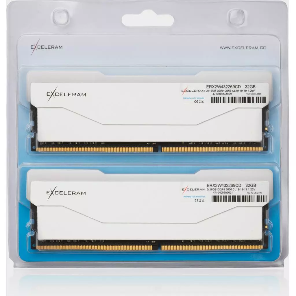 Модуль памяти для компьютера DDR4 32GB (2x16GB) 2666 MHz RGB X2 Series White eXceleram (ERX2W432269CD) - 2 Модуль памяти для компьютера DDR4 32GB (2x16GB) 2666 MHz RGB X2 Series White eXceleram (ERX2W432269CD) - 2