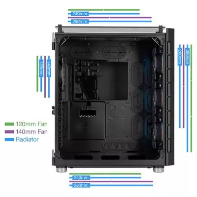 Корпус Corsair Crystal 680X RGB Black (CC-9011168-WW) - 4 Корпус Corsair Crystal 680X RGB Black (CC-9011168-WW) - 4
