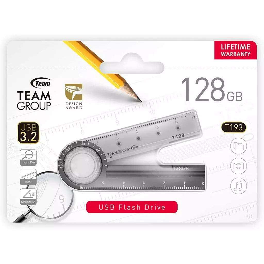 USB флеш накопитель Team 128GB T193 Nickel Black USB 3.2 (TT193128GF01) - 4 USB флеш накопитель Team 128GB T193 Nickel Black USB 3.2 (TT193128GF01) - 4