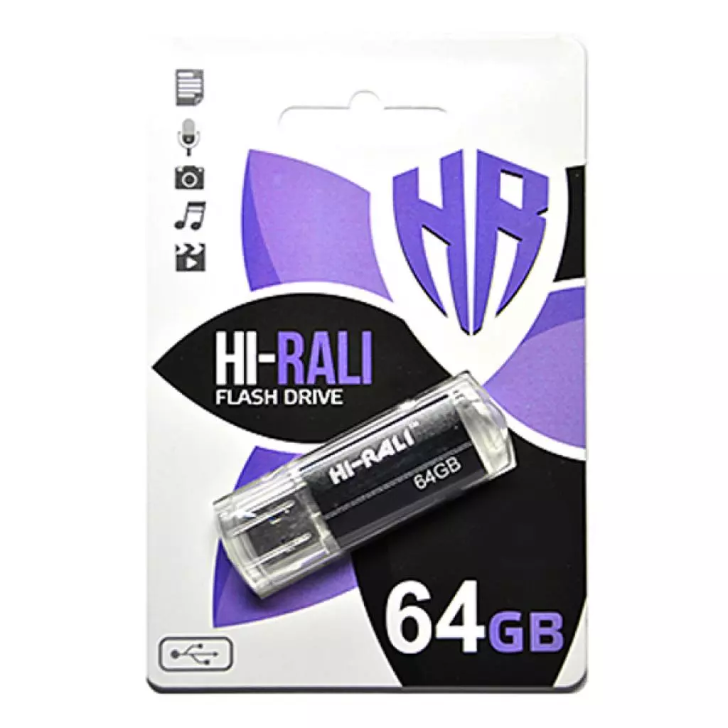 USB флеш накопитель Hi-Rali 64GB Corsair Series Black USB 2.0 (HI-64GBCORBK)