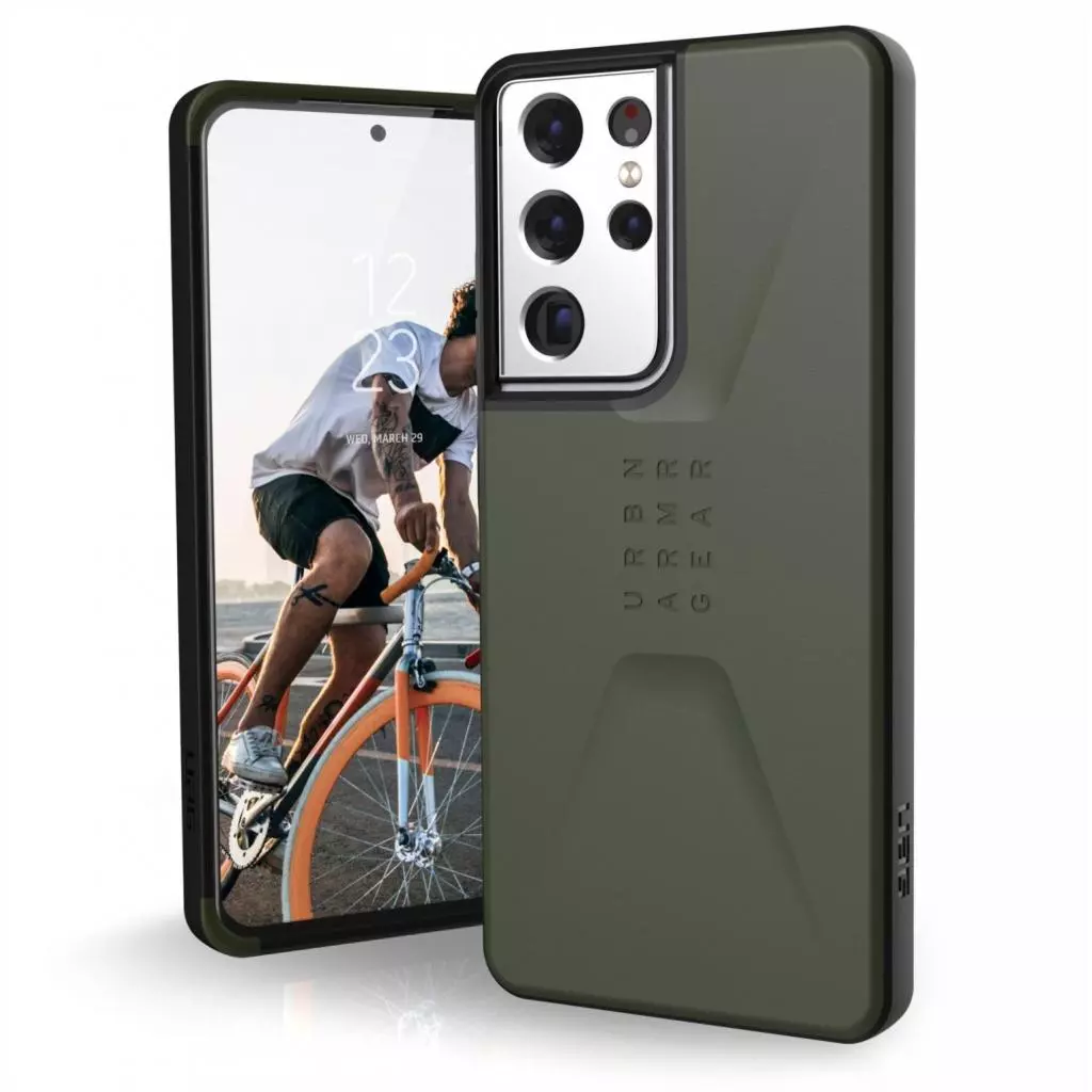 Чехол для моб. телефона Uag Samsung Galaxy S21 Ultra Civilian, Olive (21283D117272) - 1 Чехол для моб. телефона Uag Samsung Galaxy S21 Ultra Civilian, Olive (21283D117272) - 1