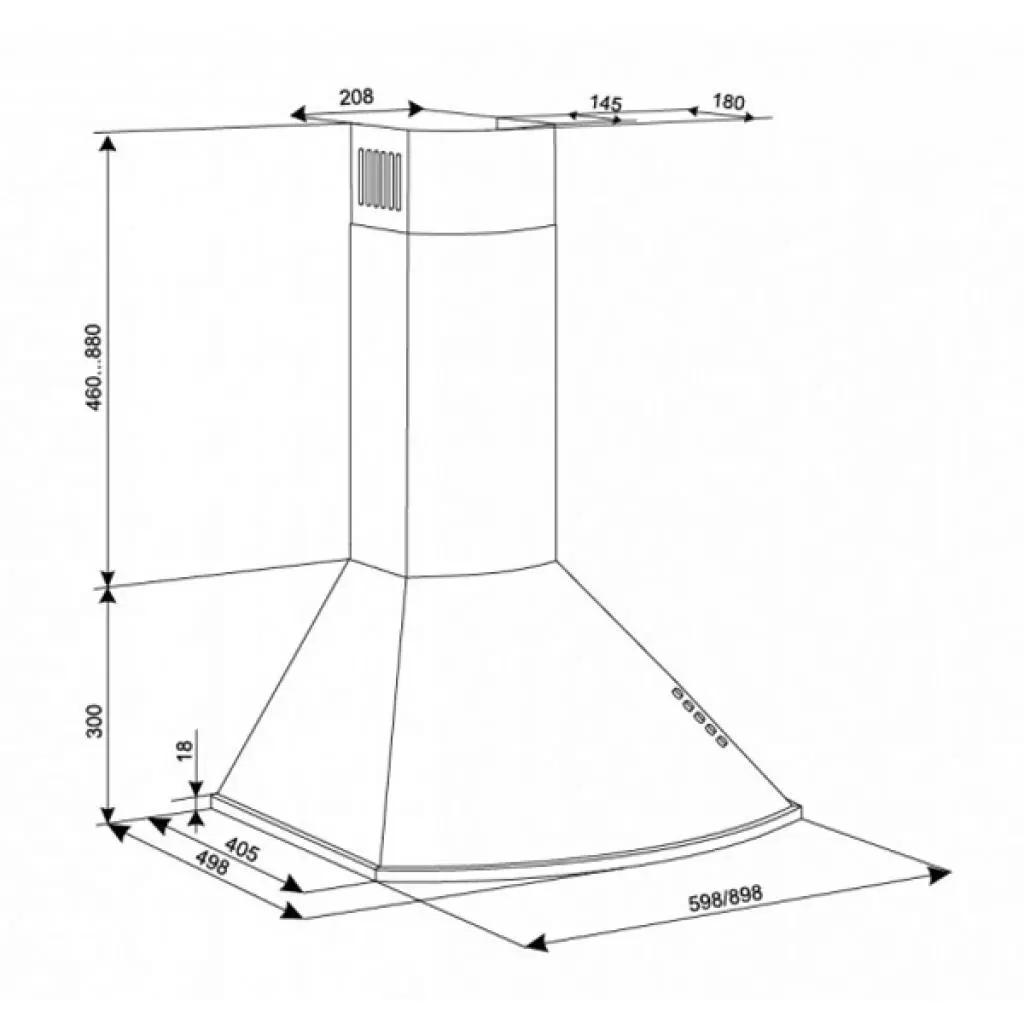 Вытяжка кухонная Eleyus Bora 1200 LED SMD 90 WH - 3 Вытяжка кухонная Eleyus Bora 1200 LED SMD 90 WH - 3