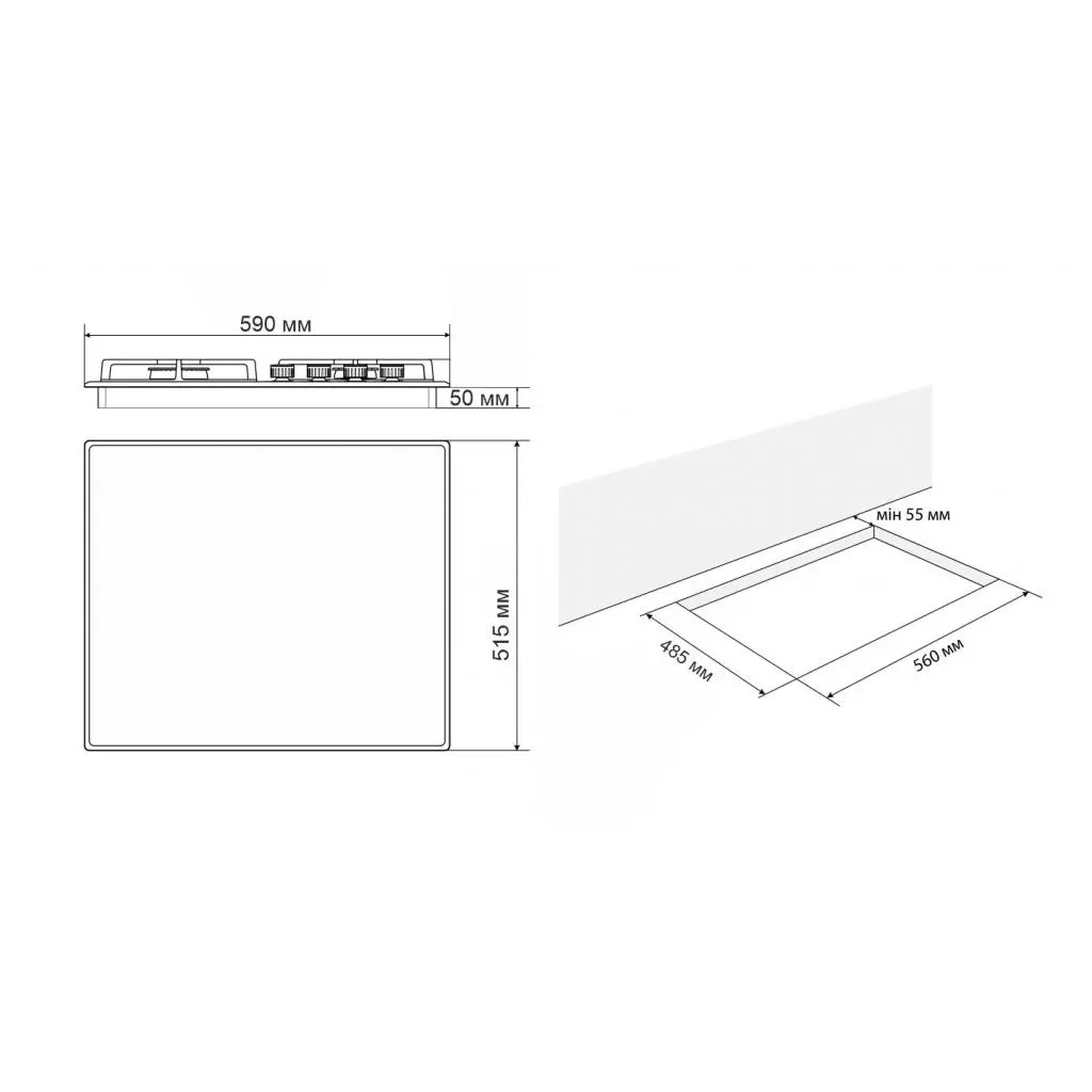 Варочная поверхность Eleyus BERTA 60 WH CF - 9 Варочная поверхность Eleyus BERTA 60 WH CF - 9