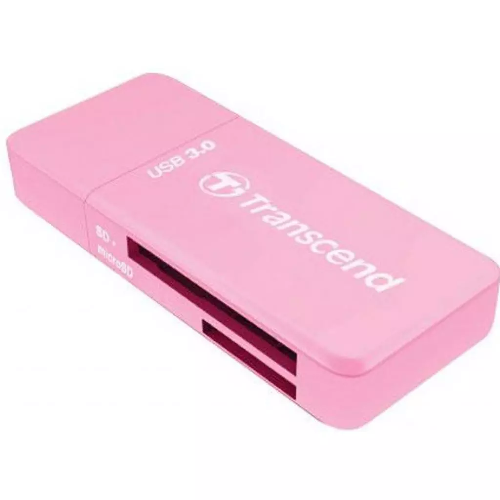 Считыватель флеш-карт Transcend USB 3.0/3.1 Gen 1 Pink (TS-RDF5R) - 1 Считыватель флеш-карт Transcend USB 3.0/3.1 Gen 1 Pink (TS-RDF5R) - 1