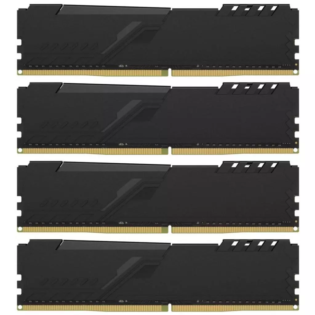 Модуль памяти для компьютера DDR4 64GB (4x16GB) 3000 MHz Fury Black Kingston Fury (ex.HyperX) (HX430C16FB4K4/64) - 2