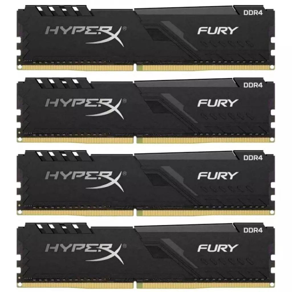 Модуль памяти для компьютера DDR4 64GB (4x16GB) 3466 MHz Fury Black Kingston Fury (ex.HyperX) (HX434C17FB4K4/64)