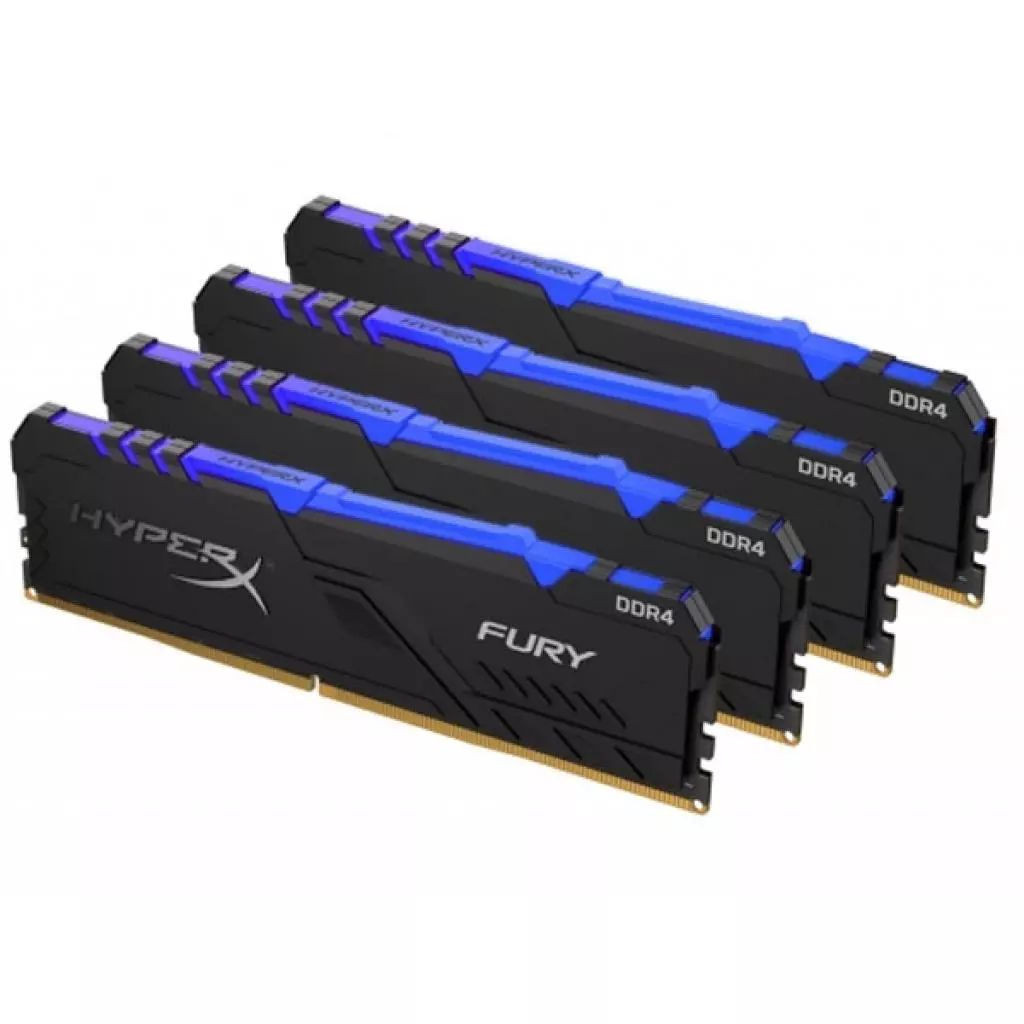 Модуль памяти для компьютера DDR4 64GB (4x16GB) 2400 MHz HyperX Fury Kingston Fury (ex.HyperX) (HX424C15FB4AK4/64) - 1 Модуль памяти для компьютера DDR4 64GB (4x16GB) 2400 MHz HyperX Fury Kingston Fury (ex.HyperX) (HX424C15FB4AK4/64) - 1