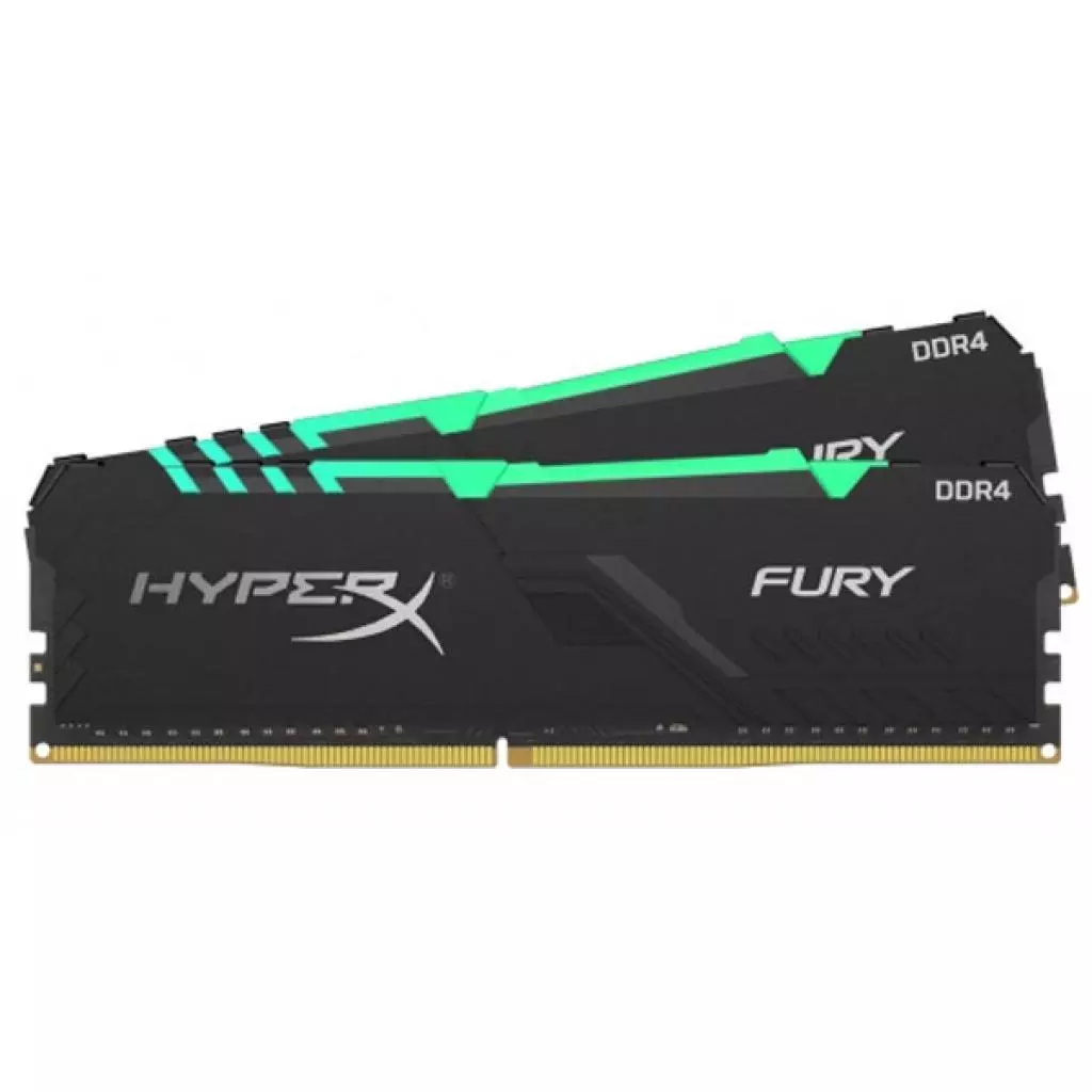 Модуль памяти для компьютера DDR4 32GB (2x16GB) 3466 MHz HyperX Fury RGB Kingston Fury (ex.HyperX) (HX434C17FB4AK2/32)