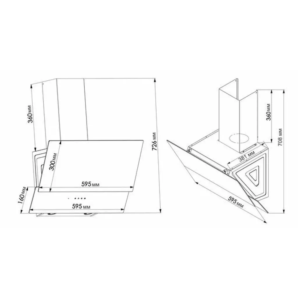 Вытяжка кухонная Eleyus LUNA 1200 LED 60 BL - 7 Вытяжка кухонная Eleyus LUNA 1200 LED 60 BL - 7
