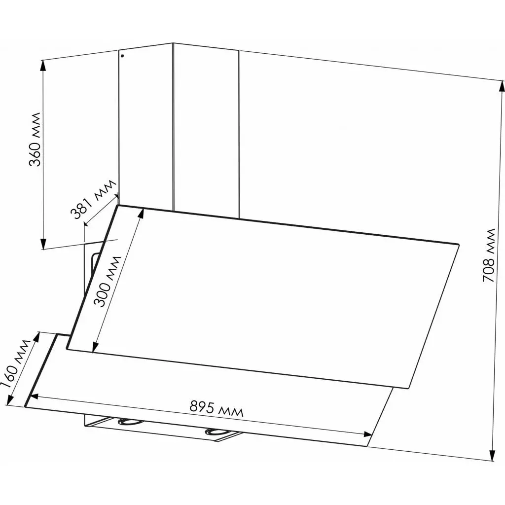 Вытяжка кухонная Eleyus LUNA 1200 LED 90 BL - 7 Вытяжка кухонная Eleyus LUNA 1200 LED 90 BL - 7