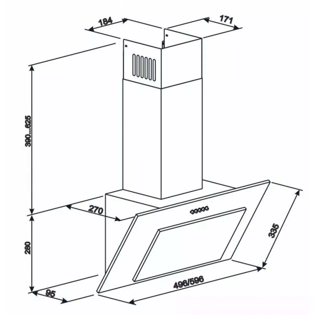 Вытяжка кухонная Eleyus VERTICAL 1000 50 BG - 3 Вытяжка кухонная Eleyus VERTICAL 1000 50 BG - 3
