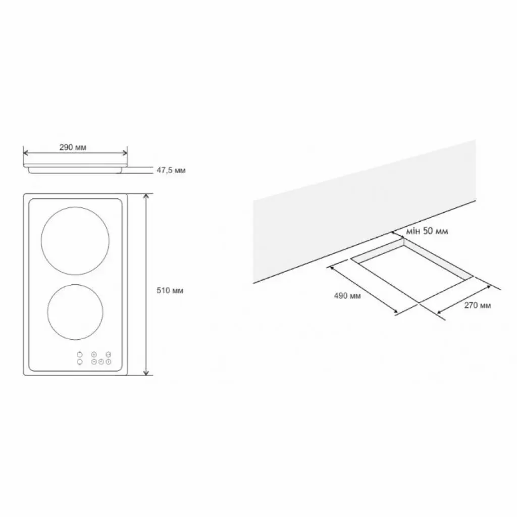 Варочная поверхность Eleyus DORA 30 BL V - 10