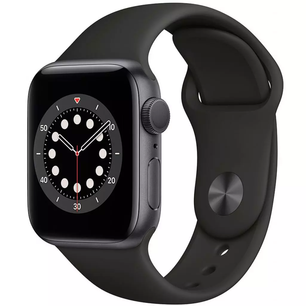 Смарт-часы Apple Watch Series 6 GPS, 40mm Space Gray Aluminium Case with Blac (MG133GK/A)