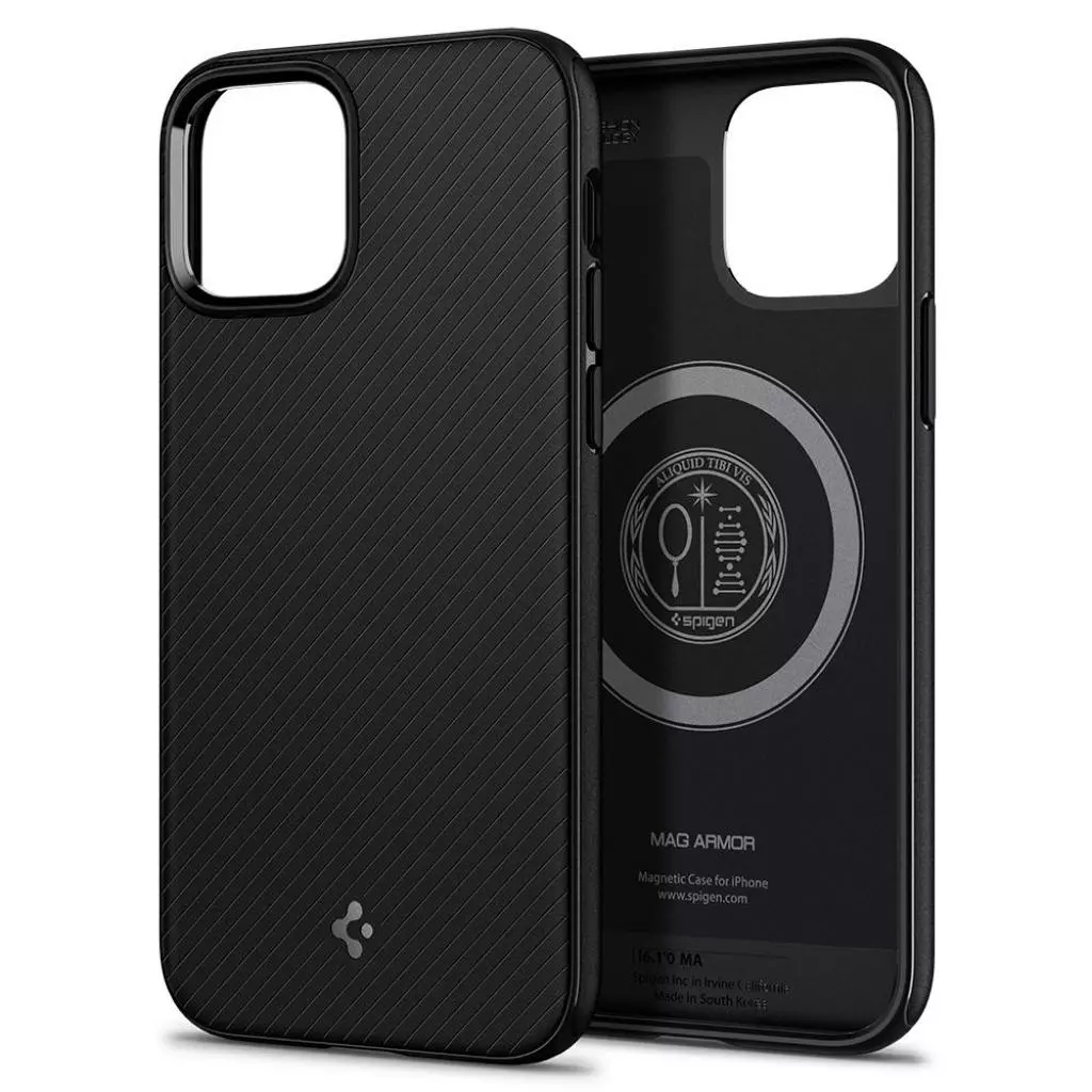 Чехол для моб. телефона Spigen Apple iPhone 12 / 12 Pro Mag Armor, Black (ACS01865) - 6 Чехол для моб. телефона Spigen Apple iPhone 12 / 12 Pro Mag Armor, Black (ACS01865) - 6