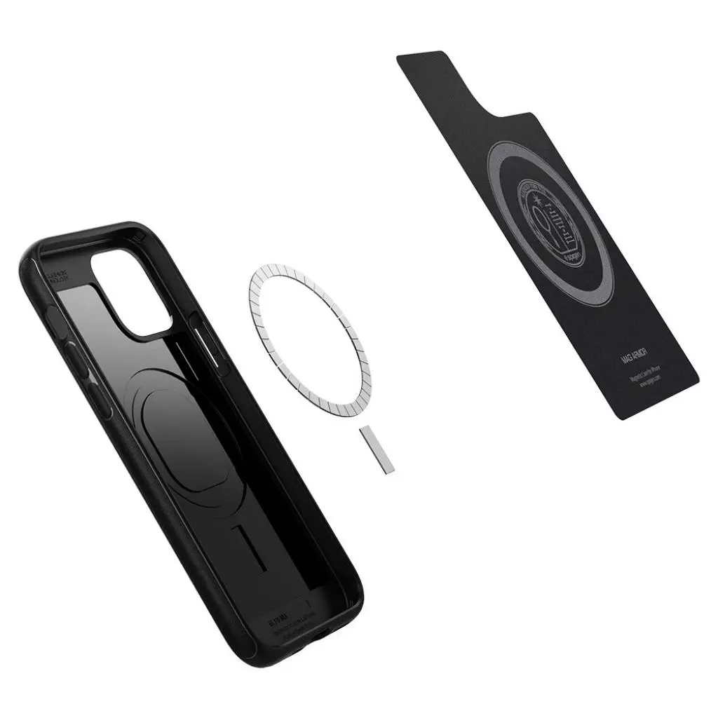 Чехол для моб. телефона Spigen Apple iPhone 12 / 12 Pro Mag Armor, Black (ACS01865) - 9 Чехол для моб. телефона Spigen Apple iPhone 12 / 12 Pro Mag Armor, Black (ACS01865) - 9