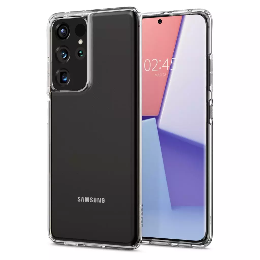 Чехол для моб. телефона Spigen Samsung Galaxy S21 Ultra Crystal Flex, Crystal Clear (ACS02378) - 1 Чехол для моб. телефона Spigen Samsung Galaxy S21 Ultra Crystal Flex, Crystal Clear (ACS02378) - 1