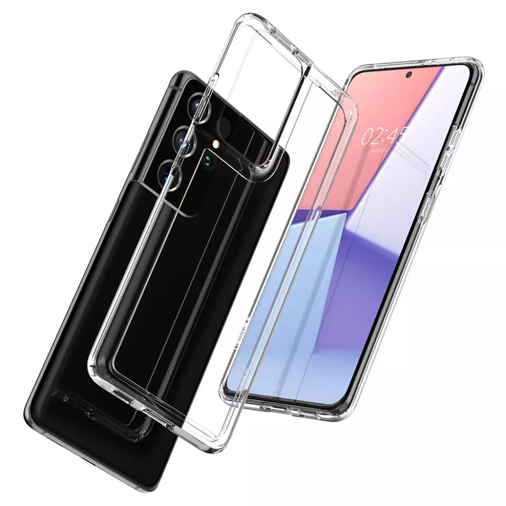 Чехол для моб. телефона Spigen Samsung Galaxy S21 Ultra Crystal Hybrid, Crystal Clear (ACS02379) - 4 Чехол для моб. телефона Spigen Samsung Galaxy S21 Ultra Crystal Hybrid, Crystal Clear (ACS02379) - 4