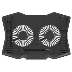 Подставка для ноутбука Omega Laptop COOLING PAD 2 fans BLACK [45425] (OMNCP2FB)