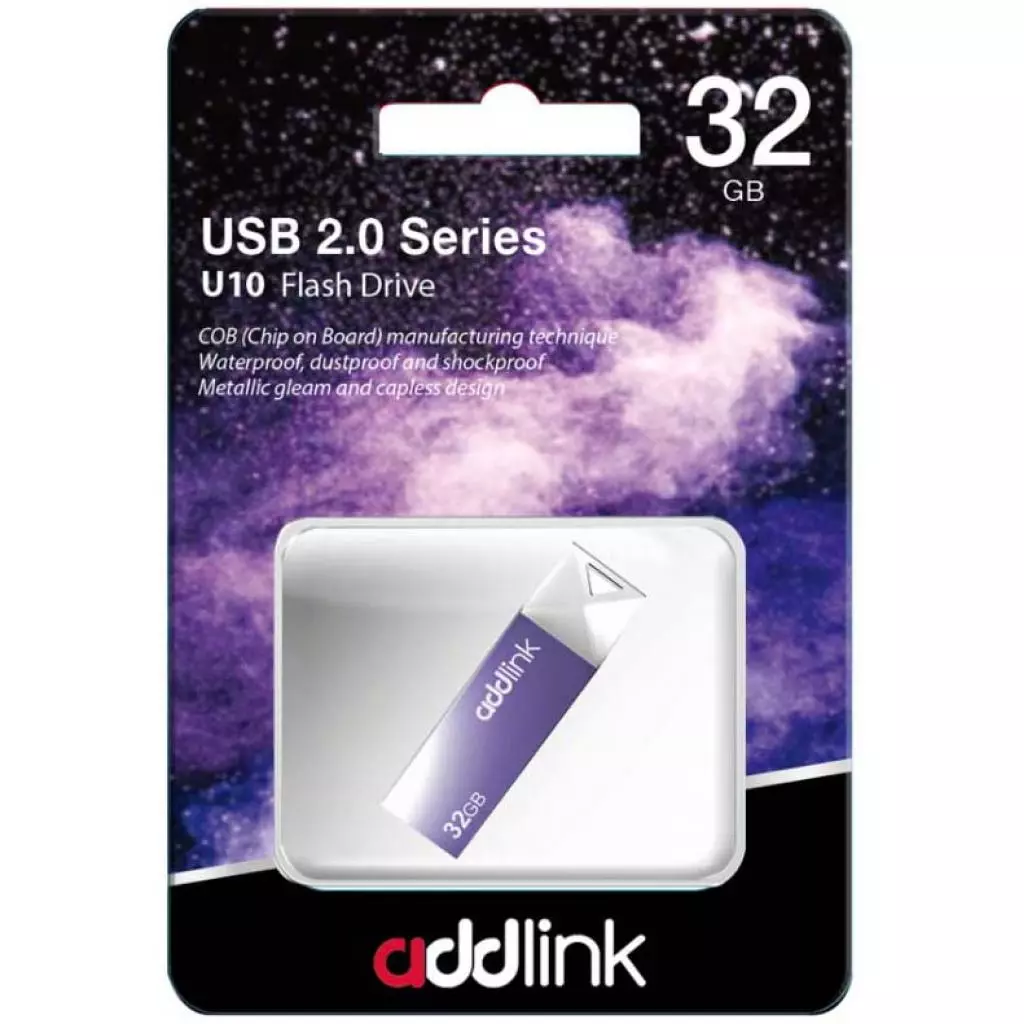 USB флеш накопитель AddLink 32GB U10 Ultra violet USB 2.0 (ad32GBU10V2) - 1 USB флеш накопитель AddLink 32GB U10 Ultra violet USB 2.0 (ad32GBU10V2) - 1