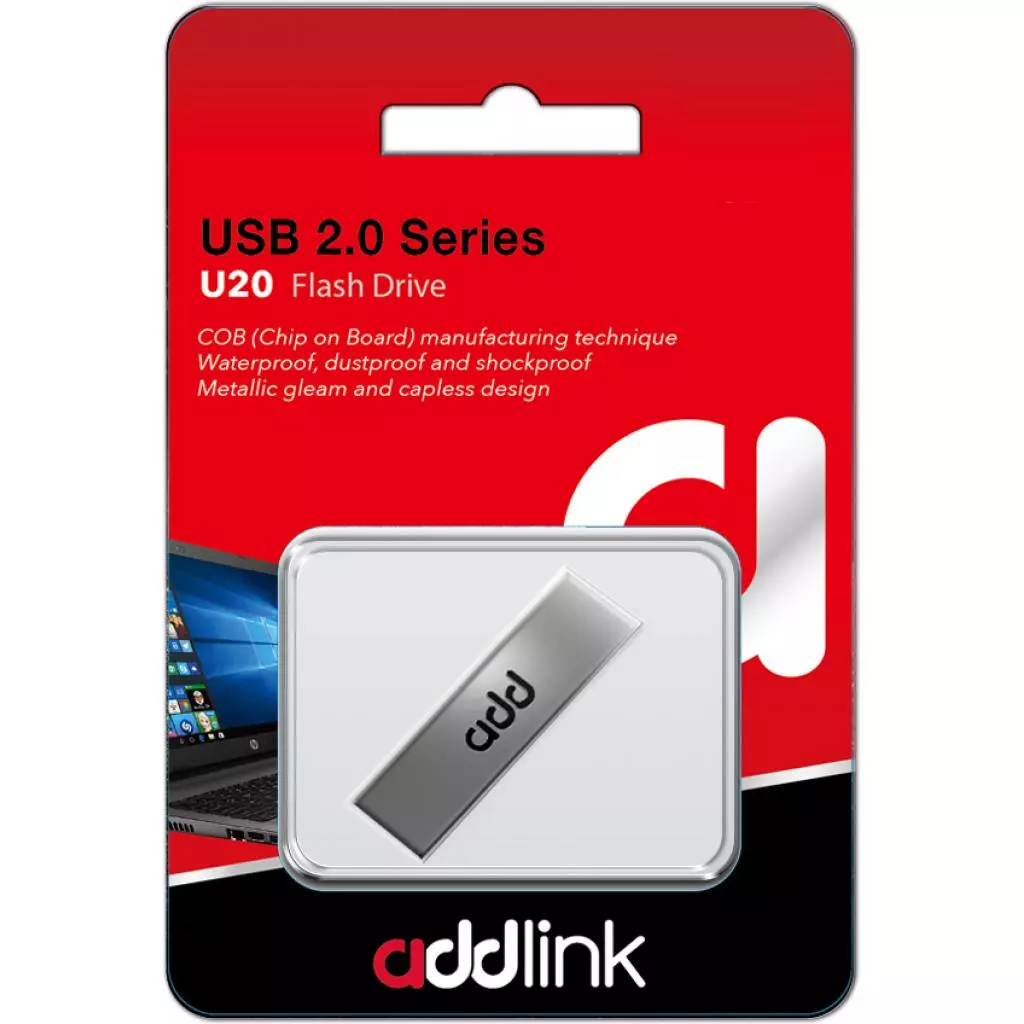 USB флеш накопитель AddLink 64GB U20 Titanium USB 2.0 (ad64GBU20T2) - 2 USB флеш накопитель AddLink 64GB U20 Titanium USB 2.0 (ad64GBU20T2) - 2