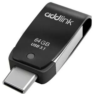 USB флеш накопитель AddLink 64GB T65 Black USB 3.1/Type-C (ad64GBT65G3)