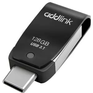 USB флеш накопитель AddLink 128GB T65 Black USB 3.1/Type-C (ad128GBT65G3)